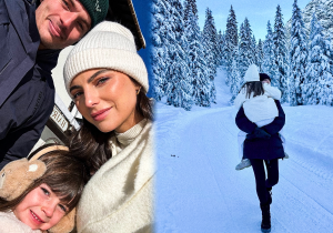 Piquet en Verstappen genieten samen met Penelope van wintersport