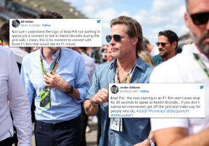 Formule 1-fans niet blij met Brad Pitt na 'wegwuiven' Martin Brundle
