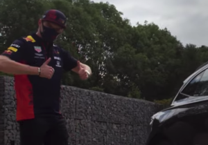 VIDEO: Verstappen en Albon maken testritje in de nieuwe Aston Martin DBX