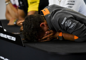 VIDEO: Norris starts British GP with spin into gravel!