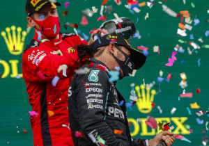 Wolff verklaart 'mislukte' champagnedouche Turkije: "Het was Sprite"