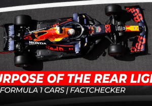 What is the purpose of the rear light on Formula 1 cars