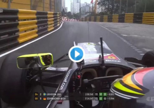 VIDEO: Ferrari junior in crazy Macau near-miss