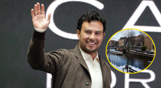 Pérez geniet van winterse taferelen in Amsterdam