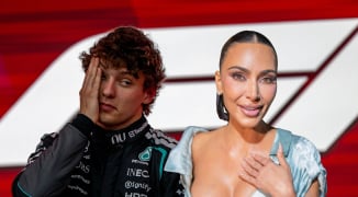 The moment Kim Kardashian steals F1 Monaco GP winner Kimi Antonelli's towel