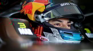 Former Red Bull star's car catches fire after terrifying somersault crash