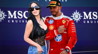 Kim Kardashian calls Lewis Hamilton live in the paddock after landmark Barcelona GP victory
