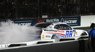 NASCAR driver in scary near miss with on-track cameraman