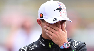 Lando Norris involved in freak accident during British GP celebrations at Silverstone