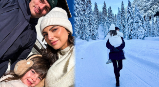 Piquet en Verstappen genieten samen met Penelope van wintersport