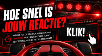 Ben jij net zo snel als Verstappen? Test hier je reactiesnelheid!