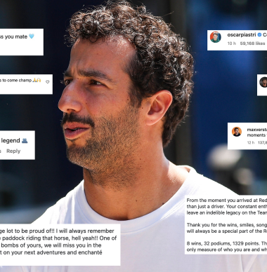 Formule 1-paddock betuigt massaal steun aan ontslagen Ricciardo: "Het was een eer"