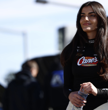 NASCAR's only full-time female driver reveals unusual path to race seat