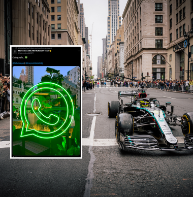 Formule 1-auto op WhatsApp vanaf nu gehuld in de kleuren van Mercedes