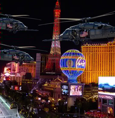 F1 Las Vegas Grand Prix uses helicopters for bizarre safety reason