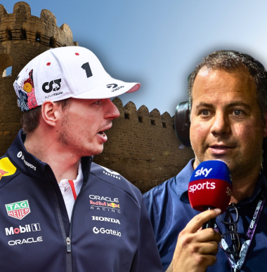 Ted Kravitz tangles with Max Verstappen's NAN after Baku win