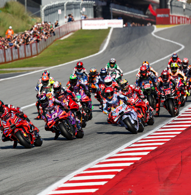 WATCH: A flying MotoGP bike just hit a TV camera - no, seriously