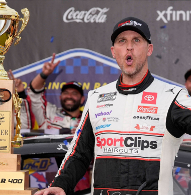 Denny Hamlin reveals where he keeps massive NASCAR trophy collection