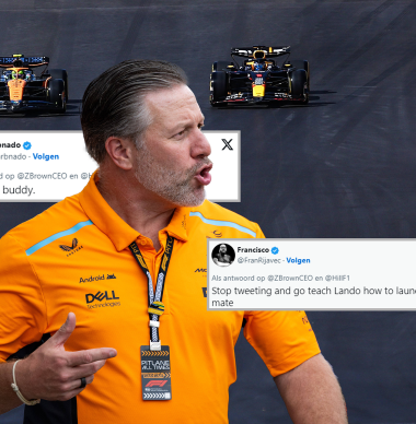 Brown krijgt de wind van voren van fans op social media na post over straf Norris