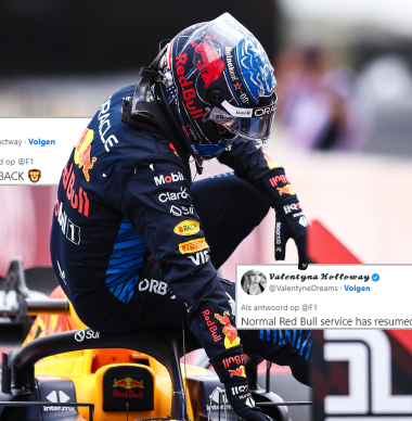 Social media looft Verstappen na sprintzege: "De GOAT is terug!"
