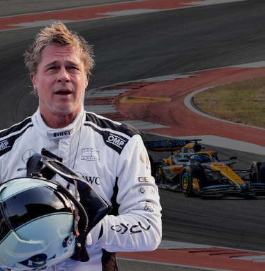 Brad Pitt werkt privétest af voor Formule 1-team van McLaren