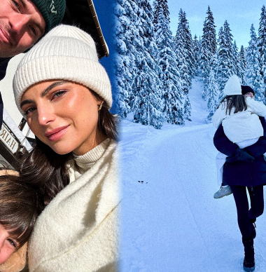 Piquet en Verstappen genieten samen met Penelope van wintersport