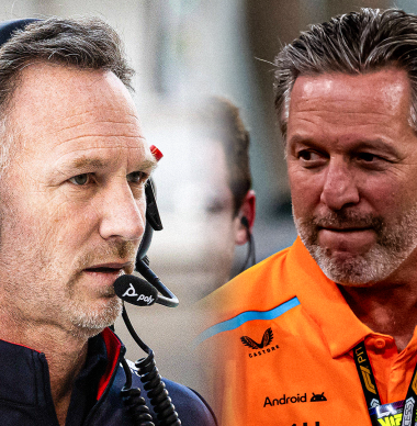 Brown steekt de draak met beschuldiging van Red Bull en neemt slok van 'bandenwater'