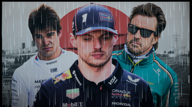 Max Verstappen, Fernando Alonso, Lance Stroll, Japan, Rain, Social — Photo: © IMAGO