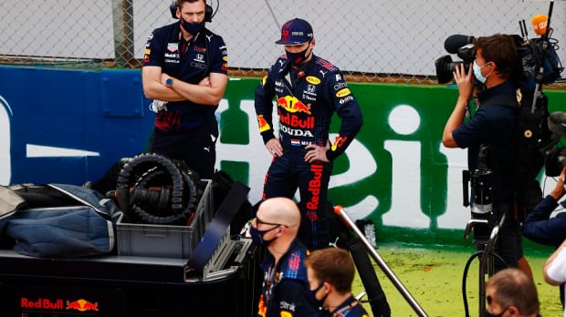Max Verstappen on the grid