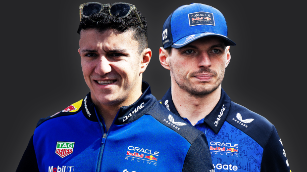 Isack Hadjar and Max Verstappen — Foto: © GPFans x IMAGO