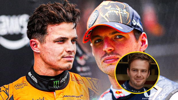 Norris, Verstappen, Van Der Garde, socials