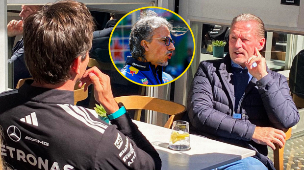 Wolff, Mekies, Jos Verstappen, socials — Foto: © IMAGO x GPFANS X @ Tobi Grüner