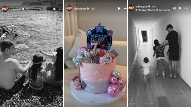 Images of Penelope's 7th birthday celebrations shared by Kelly Piquet on Instagram