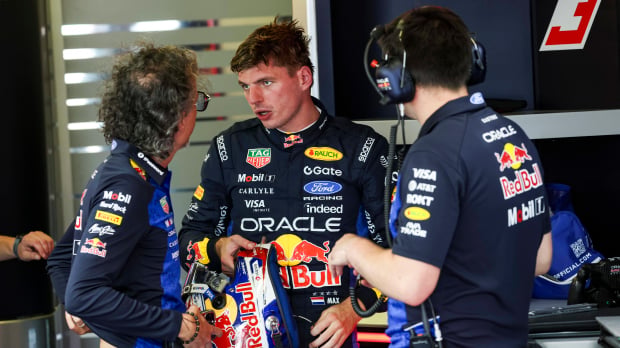 Verstappen and Mekies in Baku — Photo: © IMAGO