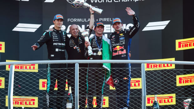 Kimi Antonelli, George Russell, Max Verstappen, Generic, ItalianGP, 2026 — Foto: © IMAGO
