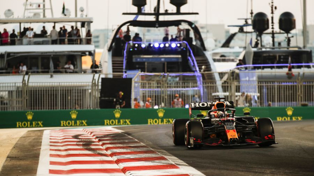 Verstappen driving in Abu Dhabi