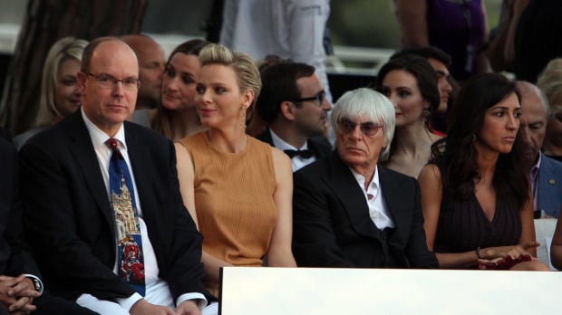 Prins Albert, Charlène Wittstock, Bernie Ecclestone, Fabiane Ecclestone