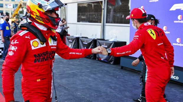 Sainz, Leclerc, Ferrari, Azerbaijan