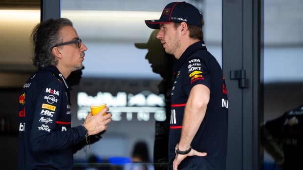 Laurent Mekies, Max Verstappen, 2025, generic, Red Bull — Foto: © IMAGO