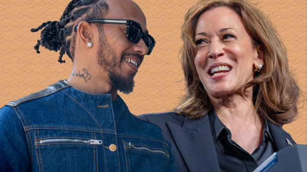Lewis Hamilton and Kamala Harris