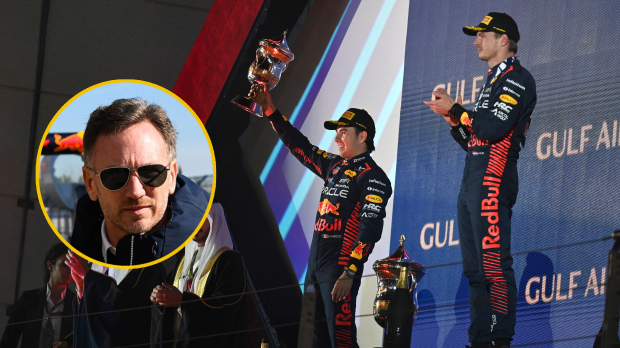Horner, Perez, Verstappen