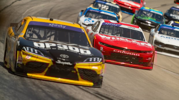 An image of a NASCAR Xfinity Series race at Texas Motor Speedway