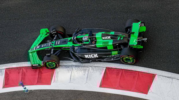 Kick's name is plastered on the side of Sauber's F1 cars