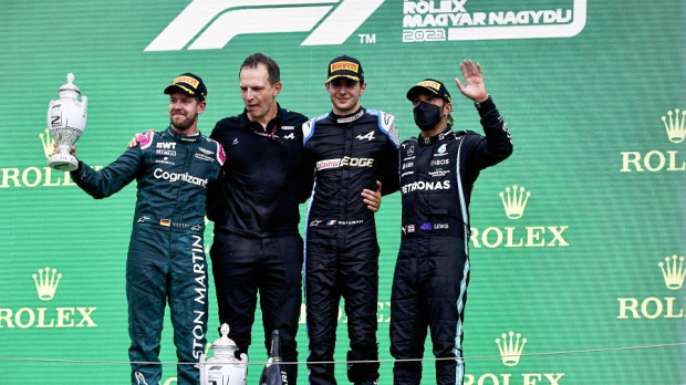 Hamilton, Ocon, Vettel