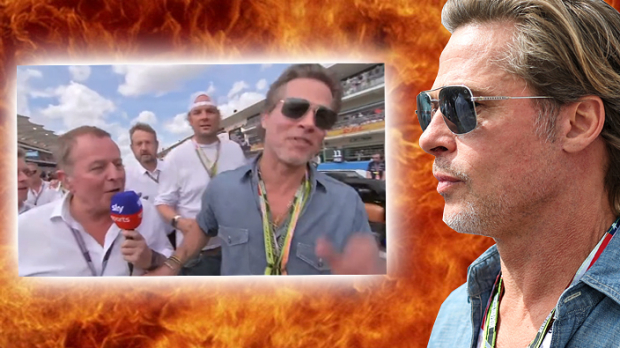 Brad Pitt and Martin Brundle
