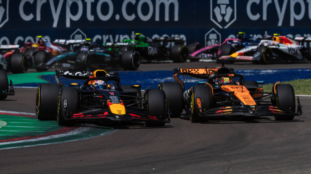 Max Verstappen and Oscar Piastri at Imola