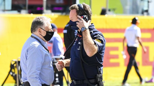 Christian Horner and Jean Todt on the grid