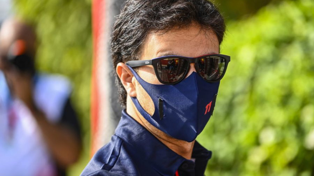 Sergio Perez with mask