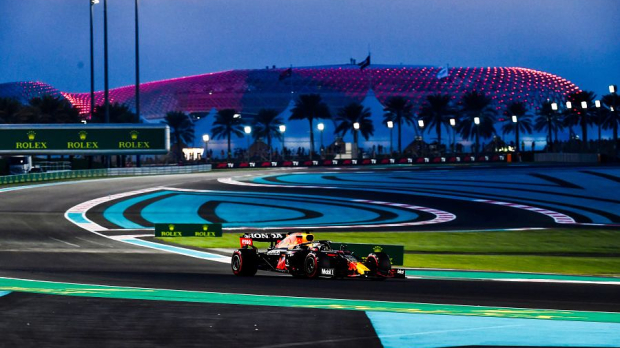 Verstappen driving in Abu Dhabi