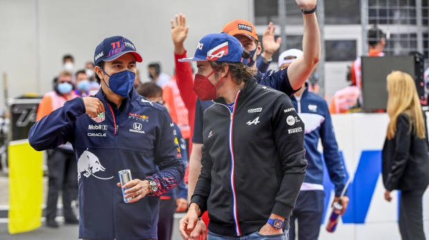 Sergio Perez and Fernando Alonso